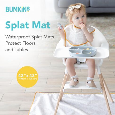 Bumkins Baby Splat Mat for Under High Chair, Babies Toddlers Eating Mess Mat, Waterproof Reusable Cloth for Arts and Crafts, Playtime Mat for Kids, Floors or Tables, Fabric 42inx42in, Desert Boho in Kuwait