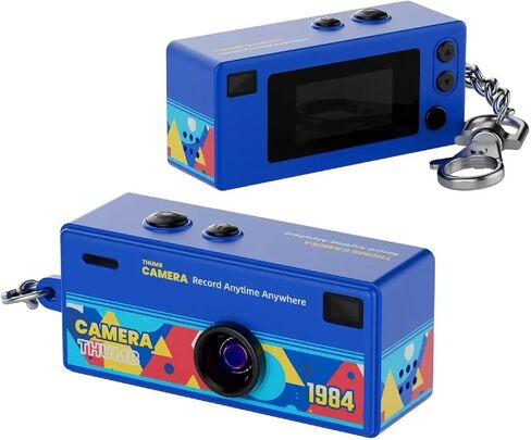 0.96in Flip Lens Retro CCD Mini Digital Camera | 1080P Pocket Retro Mini CCD Cam Travel Sports Vlog Gift(Add 32G TF,White) in Kuwait