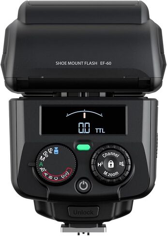 Fujifilm EF-60 Shoe Mount Flash (16657831) | Includes soft case, mini stand and diffuser for storage, stability and lighting in Saudi Arabia
