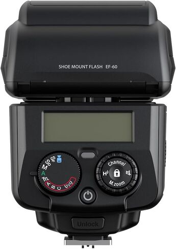 Fujifilm EF-60 Shoe Mount Flash (16657831) | Includes soft case, mini stand and diffuser for storage, stability and lighting in Saudi Arabia