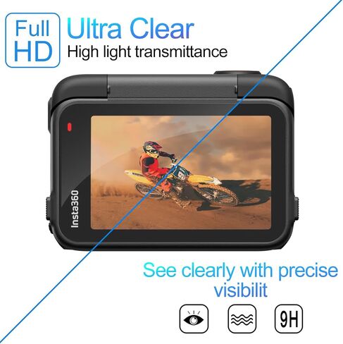4 pcs Lens Screen Protector made for Insta360 Ace Pro 2 | [Camera Tempered Glass], [Alignment Kit Eazy installation], 9H Hardness, Anti-Scrach, Anti-Bubble, Easy Install in Kuwait
