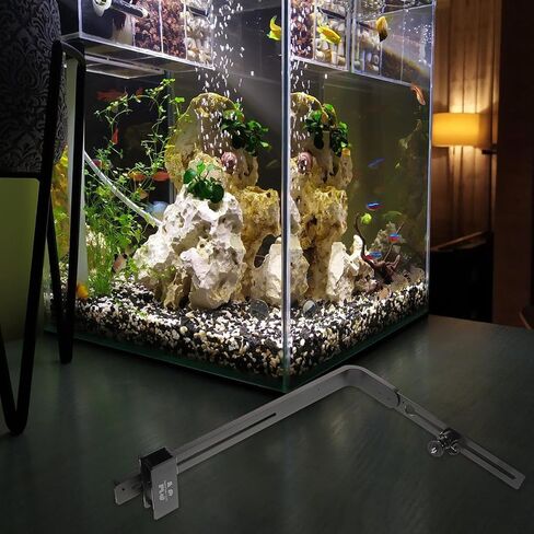 Adjustable Aquarium Light Stand Holder for Fish Tank, Aluminum Alloy Material with Precise Lighting and Versatile Use, for Underwater Landscapes and Saltwater Aquariums in Kuwait