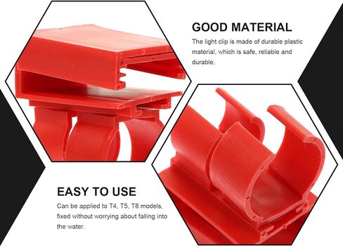 INOOMP 2pcs LED Lamp Mounting Clips for Aquarium and Fish Tank Reusable Plastic Light Brackets to Stabilize Light for Feeding Fish in Kuwait