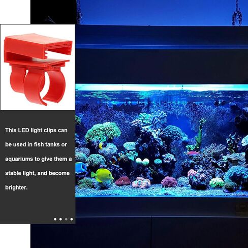 INOOMP 2pcs LED Lamp Mounting Clips for Aquarium and Fish Tank Reusable Plastic Light Brackets to Stabilize Light for Feeding Fish in Kuwait