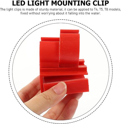 INOOMP 2pcs LED Lamp Mounting Clips for Aquarium and Fish Tank Reusable Plastic Light Brackets to Stabilize Light for Feeding Fish in Kuwait