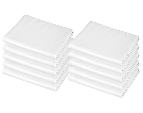 American Baby Company 10 Piece Cotton-Polyester Blend Fitted Nap Mat Sheet with Elastic Corners 24" x 48" x 4" - Soft & Breathable Rest Mat Sheet or Nap Mat Cover for Daycare & Preschool, White in Kuwait