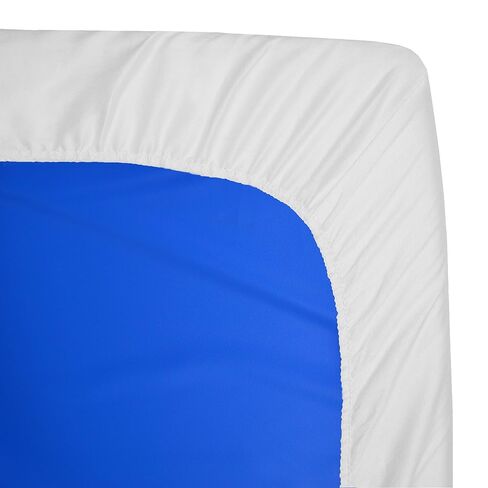 American Baby Company 10 Piece Cotton-Polyester Blend Fitted Nap Mat Sheet with Elastic Corners 24" x 48" x 4" - Soft & Breathable Rest Mat Sheet or Nap Mat Cover for Daycare & Preschool, White in Kuwait
