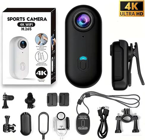 4K Magnetic Pocket POV Mini Body Camera WiFi Waterproof Chest Helmet Recorder for Bicycle Sports Vlog Shooting in Kuwait