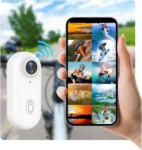 4K HD WiFi Pocket Mini Vlog Body Camera with 128GB Storage Portable Wireless Action Cam for Outdoor Sports Video Recording in Kuwait