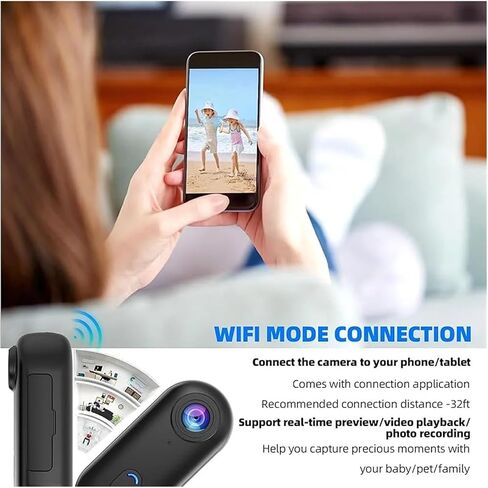 H88 PRO 4K EIS Anti-Shake Mini Action Camera WiFi IPX7 Waterproof Portable POV Video Recorder for Outdoor Vlogging in Kuwait