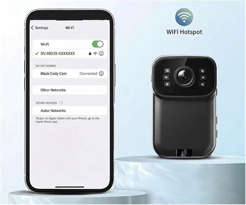 YNMEE MD39 1080P Pocket Thumb Mini Body Camera Built-in WiFi Hotspot Portable Sports DV Camcorder for Law Enforcement Recording in Kuwait
