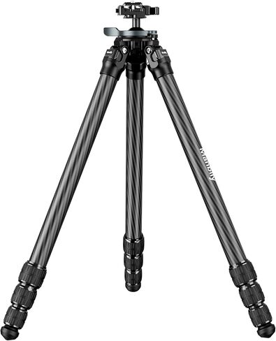 QM-324PA Shooting Tripod, Arca Hunting Carbon Fiber Tripod with 38mm Ball Head and Picatinny to Arca Swiss Adapters, 32mm Thick Tubes, Max Load 44lbs Green in Kuwait