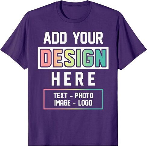 Custom T Shirt for Men/Women/Kids Design Your Own Shirt Add Text/Photo/Logo Personalized Tee with Your Design for Special Day in Kuwait