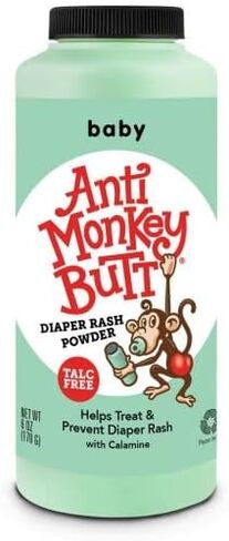 Anti Monkey Butt Baby Powder | Diaper Rash Prevention, Cornstarch & Calamine, Therapeutic Formula in Kuwait