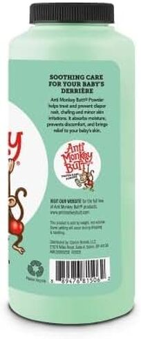 Anti Monkey Butt Baby Powder | Diaper Rash Prevention, Cornstarch & Calamine, Therapeutic Formula in Kuwait
