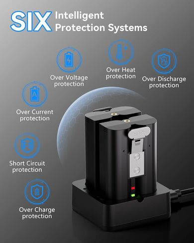 4 Pack Replacement Battery for Ring Doorbell, 6040mAh Rechargeable Li-ion Batteries Compatible with Ring Video Doorbell 2/3/3 Plus/4, Spotlight Cam, Stick Up Cam, Peephole Cam & Indoor Cam in Saudi Arabia