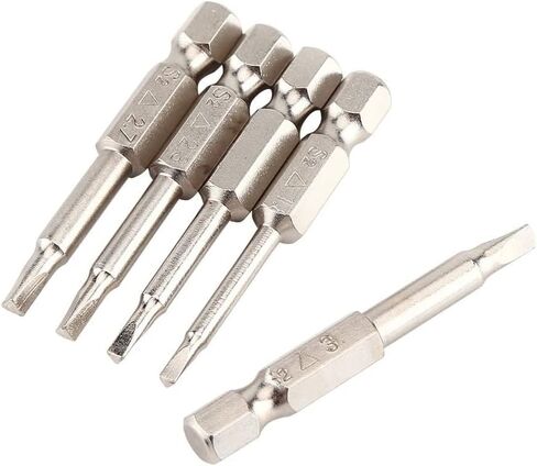 5 Pieces Magnetic Triangle Screwdriver Bits Set, 1/4 Inch Hex 1.8/2.0/2.3/2.7/3.0 Triangle Screwdriver Bits S2 Steel Triangle Drill, 50 mm Length in Kuwait