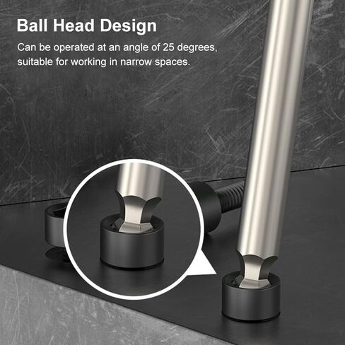 7pcs Metric Ball End Hex Screwdriver Bit Set Magnetic Ball Head Allen bits 2MM 2.5MM 3MM 4MM 5MM 6MM 8MM 1/4 Inch Hex Shank 65MM Length in Kuwait