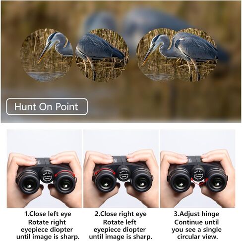 Laser Rangefinder Binoculars 10x42 Hunting Golf Black | 1968-yard long range, 0.15s fast laser measurement, ±0.5m accuracy, IP65 waterproof, HD optics for outdoor adventures in Kuwait