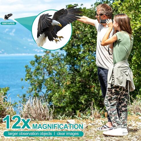 ZZSTAR 2 in 1 Digital Binoculars with Camera, Large View, 2" LCD Display & Recording, Binoculars for Adults High Powered, Low Light Night Vision Binoculars for Bird Watching/Hunting/Sporting/Travel in Kuwait