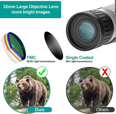 ZZSTAR 2 in 1 Digital Binoculars with Camera, Large View, 2" LCD Display & Recording, Binoculars for Adults High Powered, Low Light Night Vision Binoculars for Bird Watching/Hunting/Sporting/Travel in Kuwait
