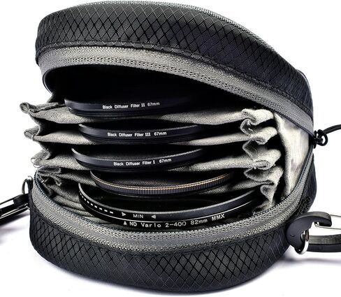 Protective Lens Filter Storage Bag Camera Lens Filter Pouch Round Filter Storage Box Carrying for Case Portable Wallet f in Kuwait