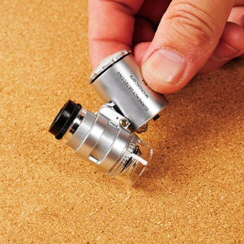 Mini Digital Microscope with LED Lights & UV Detection 60X Magnification Storage Bag Excellent for Home & Outdoor Use UV Lighted Pocket Handheld Microscopes Jewelry Observation Currency Detection 60X in Kuwait