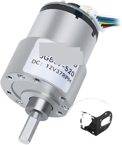 Motor Planetary DC Reduction DC Brushed Motor JGB37-520 Hall Encoder 6V Forward and Reverse High Torque 21KG.CM Gear Motor DC Motor(12rpm) in Kuwait