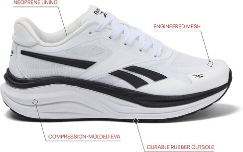 Reebok Futura Dash Running Shoes for Women, White/Black, 6.5 Medium in Kuwait