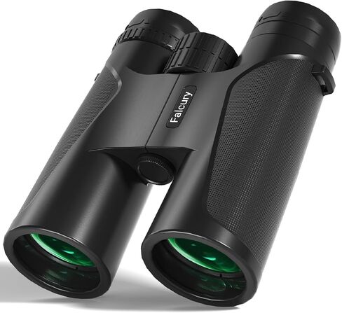 12x42 HD Binoculars for Adults & Kids High Powered Compact Binoculars with Low Light Night Vision for Bird Watching, Hunting, Cruise Travel, Camping, Hiking and Outdoor Sports, Gifts for Men in Kuwait