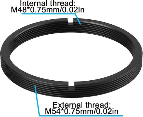 M54 to M48 Camera Lens Adapter Threaded Converter M54x0.75 to M48x0.75 Compatible with ZWO Cameras and Filter Wheels in Kuwait