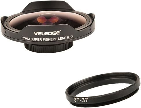 Fisheye Lens Adapter 37Mm 0.3X Hd Ultra Wide Angle Adapter Ring Camera Accessories in Kuwait