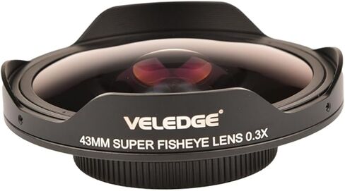 Fisheye Lens Adapter 37Mm 0.3X Hd Ultra Wide Angle Adapter Ring Camera Accessories in Kuwait