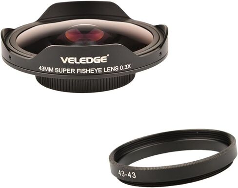 Fisheye Lens Adapter 37Mm 0.3X Hd Ultra Wide Angle Adapter Ring Camera Accessories in Kuwait
