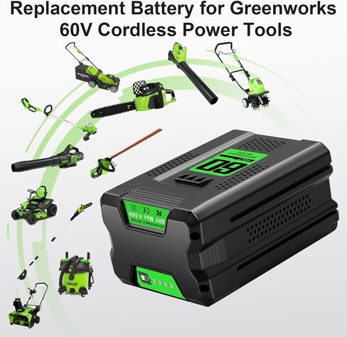 Replacement for Greenworks 60V Battery 4.0Ah,Compatible with Greenworks Pro 60v & 75+ Power Tools Battery LB60A03 LB60A02 LB602 LB6025 LB60A00 in Kuwait