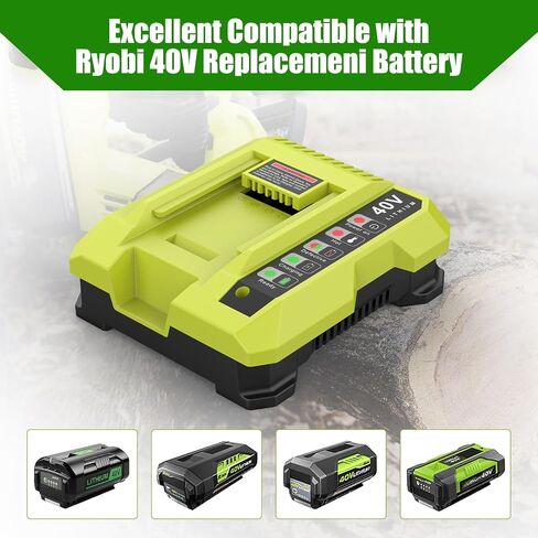 40V 6.5Ah Replacement for Ryobi 40V Battery and Charger Kit Compatible with Ryobi Battery 40 Volt OP4026 OP40601 OP4050A OP4040 OP4030 OP4050 with OP401 40 Volt Charger in Kuwait