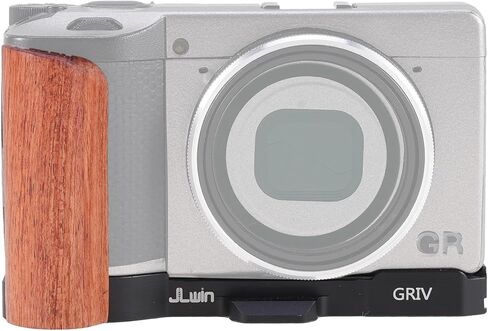 Fotga Lightweight Wooden L-Shape Side Hand Grip Handle Grip for Ricoh GRIV GR4 Digital Camera,Compatible Arca Swiss Tripod | 1/4"-20 and 3/8"-16 Mount for Tripod,Cold Shoe on Bottom in Kuwait