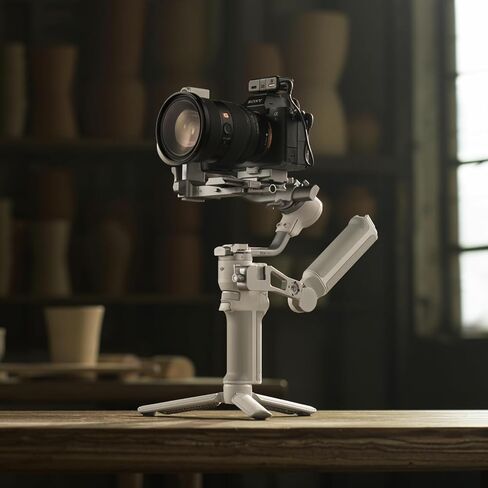 DJI RS 4 Mini Combo, Gimbal Stabilizer for Cameras Canon/Sony/Panasonic/Nikon/Fujifilm, Auto Axis Locks, Intelligent Tracking, 2kg/4.4lbs Payload, Camera Gimbal, Camera Stabilizer, Briefcase Handle in Kuwait