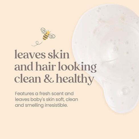 Burt's Bees Baby Sensitive Foaming Shampoo and Wash, Fragrance Free, Tear Free, Pediatrician Tested, 97.5% Natural Origin, 8.4 Fluid Ounces, Pack of 3 in Kuwait