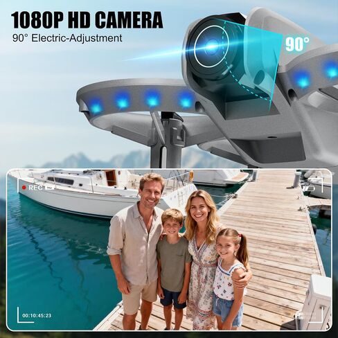 Drone with Camera 1080HD， Features One Key Takeoff/Landing, Altitude Hold, Headless Mode, 3D Flips, Trajectory Flight，3 Speed Modes, Easy to Fly for Beginners in Kuwait