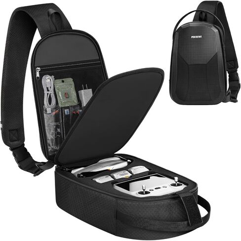 Air 3S Case, for DJI RC 2, RC-N3/N2 Remote Controller, Drone Bag | Waterproof, Drone Sling Backpack, for DJI Air 3 Fly More Combo Accessories, Hardshell Crossbody Bag, Travel Drone Backpack in Kuwait