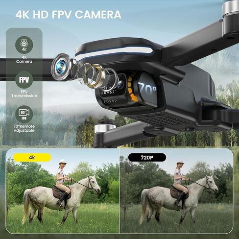 Holy Stone FPV Drone with 1080P HD Camera for Beginner Adults and Kids, HS280D Foldable RC Quadcopter with Brushless Motor, Optical Flow, Tap Fly, Voice Control, Gesture Selfie, 2 Modular Batteries in Kuwait