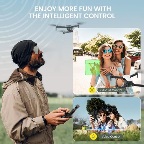 Holy Stone FPV Drone with 1080P HD Camera for Beginner Adults and Kids, HS280D Foldable RC Quadcopter with Brushless Motor, Optical Flow, Tap Fly, Voice Control, Gesture Selfie, 2 Modular Batteries in Kuwait