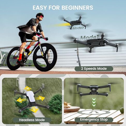 Holy Stone FPV Drone with 1080P HD Camera for Beginner Adults and Kids, HS280D Foldable RC Quadcopter with Brushless Motor, Optical Flow, Tap Fly, Voice Control, Gesture Selfie, 2 Modular Batteries in Kuwait
