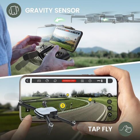 Holy Stone FPV Drone with 1080P HD Camera for Beginner Adults and Kids, HS280D Foldable RC Quadcopter with Brushless Motor, Optical Flow, Tap Fly, Voice Control, Gesture Selfie, 2 Modular Batteries in Kuwait