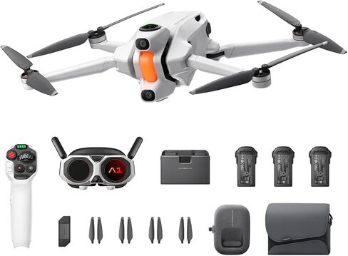 Antigravity A1 Infinity Bundle with Antigravity Care 2-Year - 8K 360 Drone for Immersive Flight, Point-to-Fly Motion Control, Obstacle Avoidance, Deep Track, Auto Return, 10km Transmission, Auto Edit in Kuwait