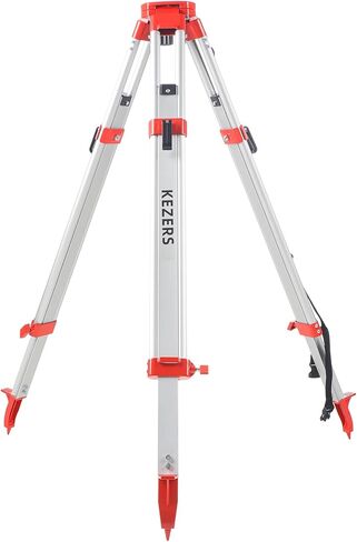 KEZERS Aluminum Surveying Tripod, Heavy Duty Transit Level Tripod with Quick Clamp, 5/8"-11 Threaded Flat Tripod for Automatic Optical Level in Kuwait