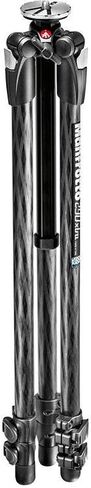 Manfrotto 290 Xtra Carbon Fiber 3-Section Tripod (MT290XTC3US) Black | Carbon fiber tripod with 4 leg angles and 11lb capacity for stability, photography and travel in Kuwait