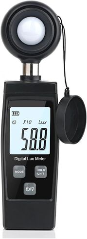 Digital Lux Light Meter for Illuminance Photography and LED Testing | Wide-range sensor measures illuminance in Lux or FC with clear display, data hold and portable operation in Kuwait