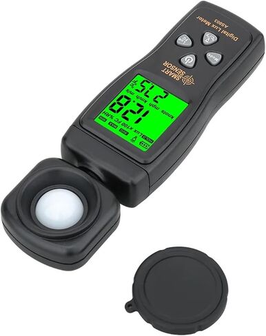 AS803 1-200000Lux Digital Illuminance Lux Meter Display | Wide-range sensor measures illuminance in Lux or FC with clear display, data hold and portable operation in Kuwait
